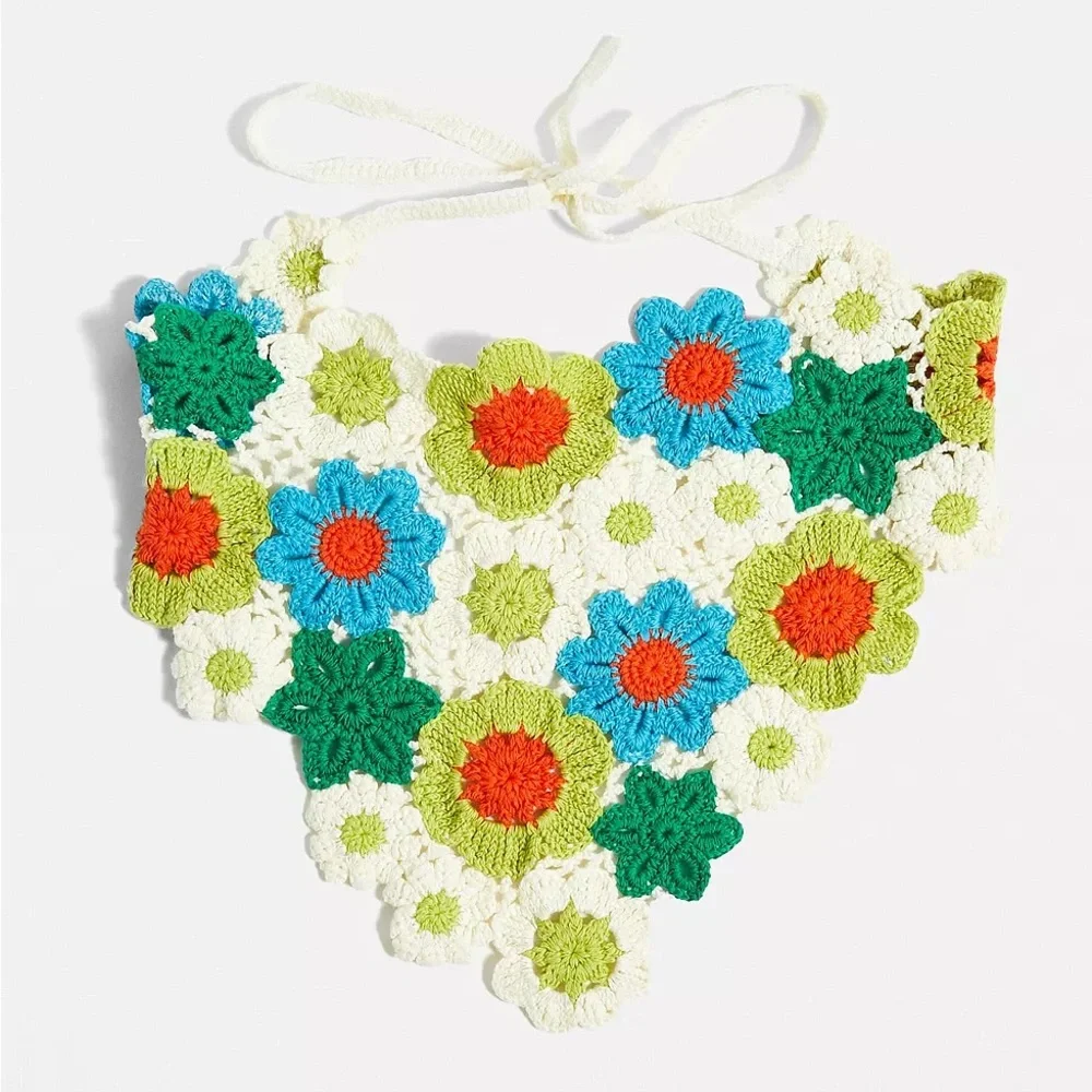 New🌟Floral Knit Headscarf